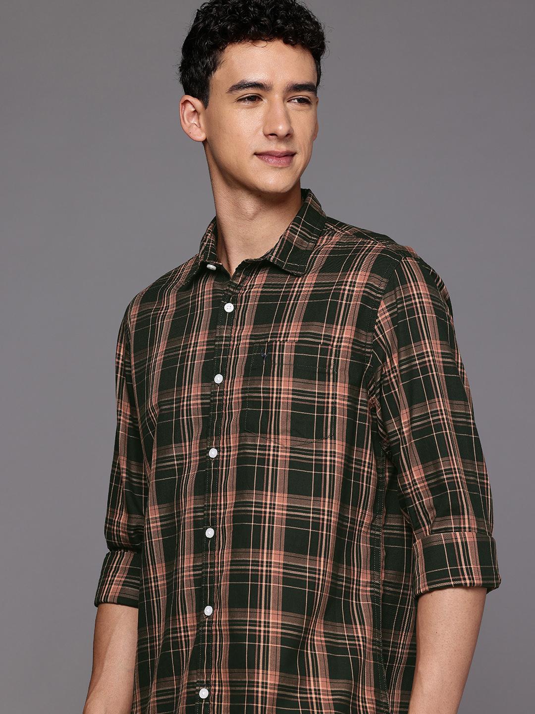 Allen Solly Custom Fit Tartan Checked Pure Cotton Casual Shirt