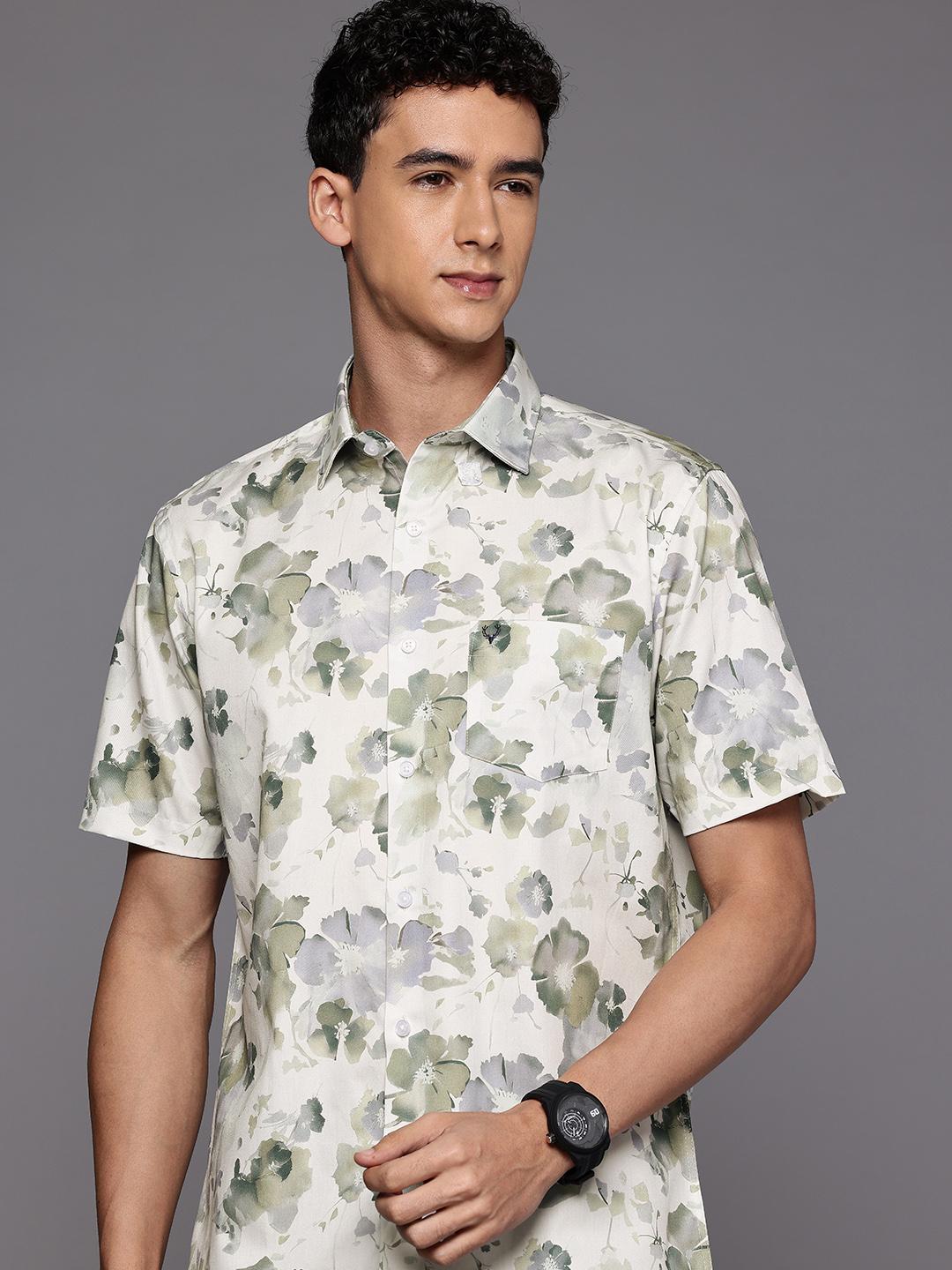 Allen Solly Sport Fit Floral Printed Pure Cotton Casual Shirt