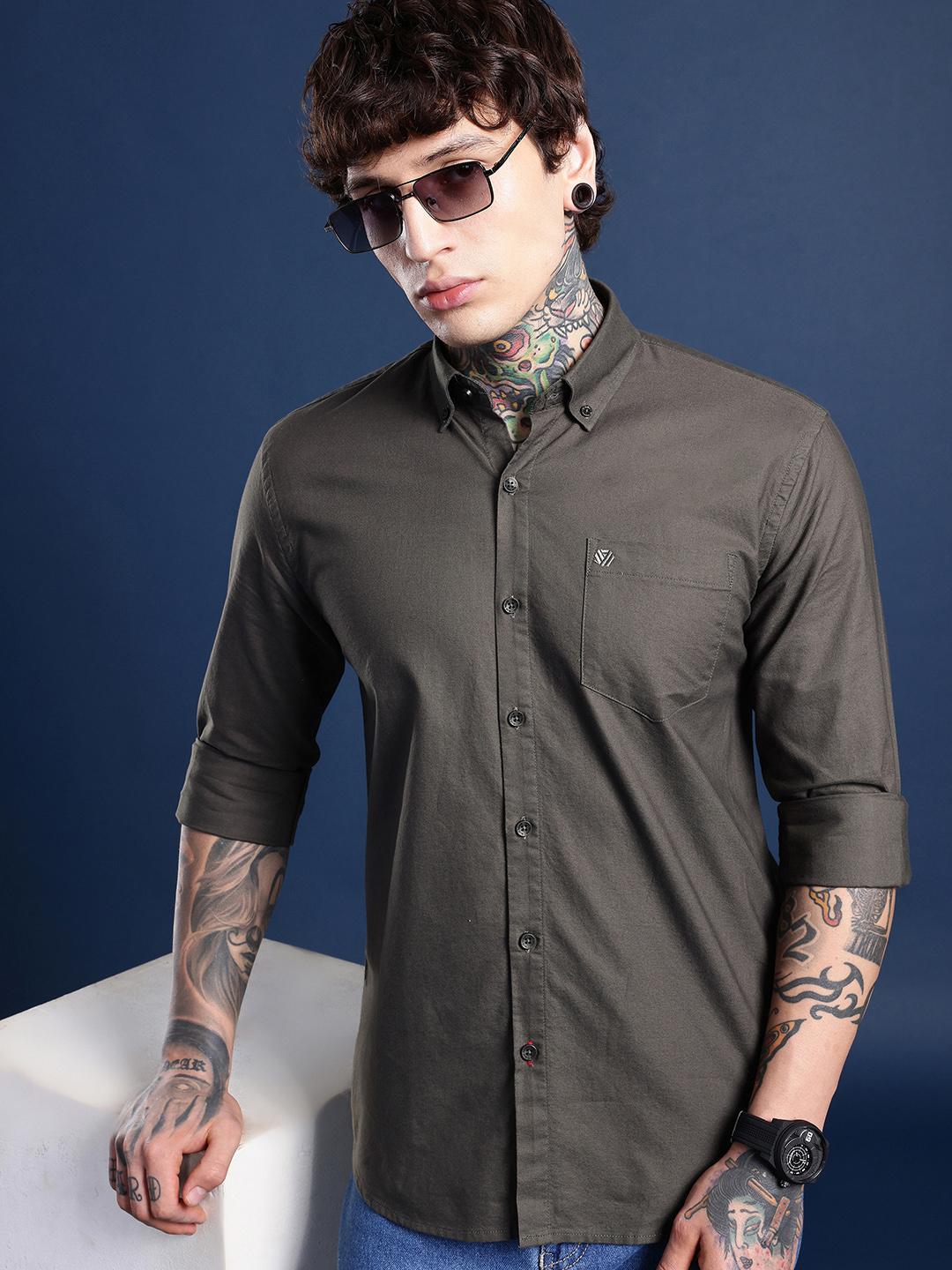 BS BLUE SQUAD Men Slim Fit Casual Shirt