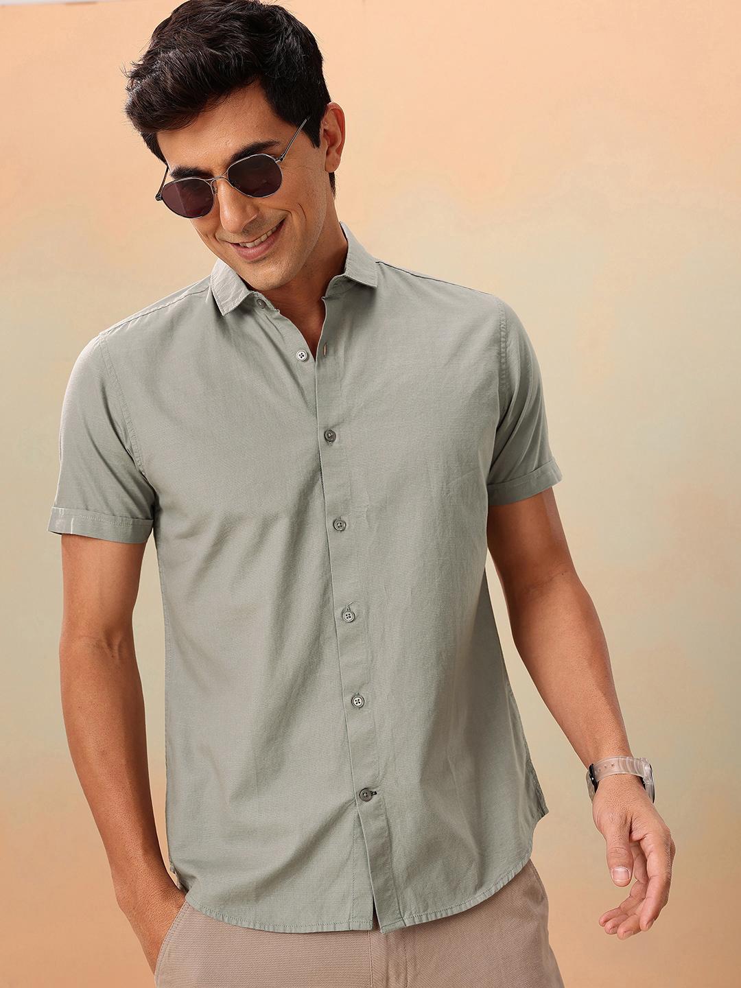Mast & Harbour Men Premium Slim Fit Pure Cotton Casual Shirt