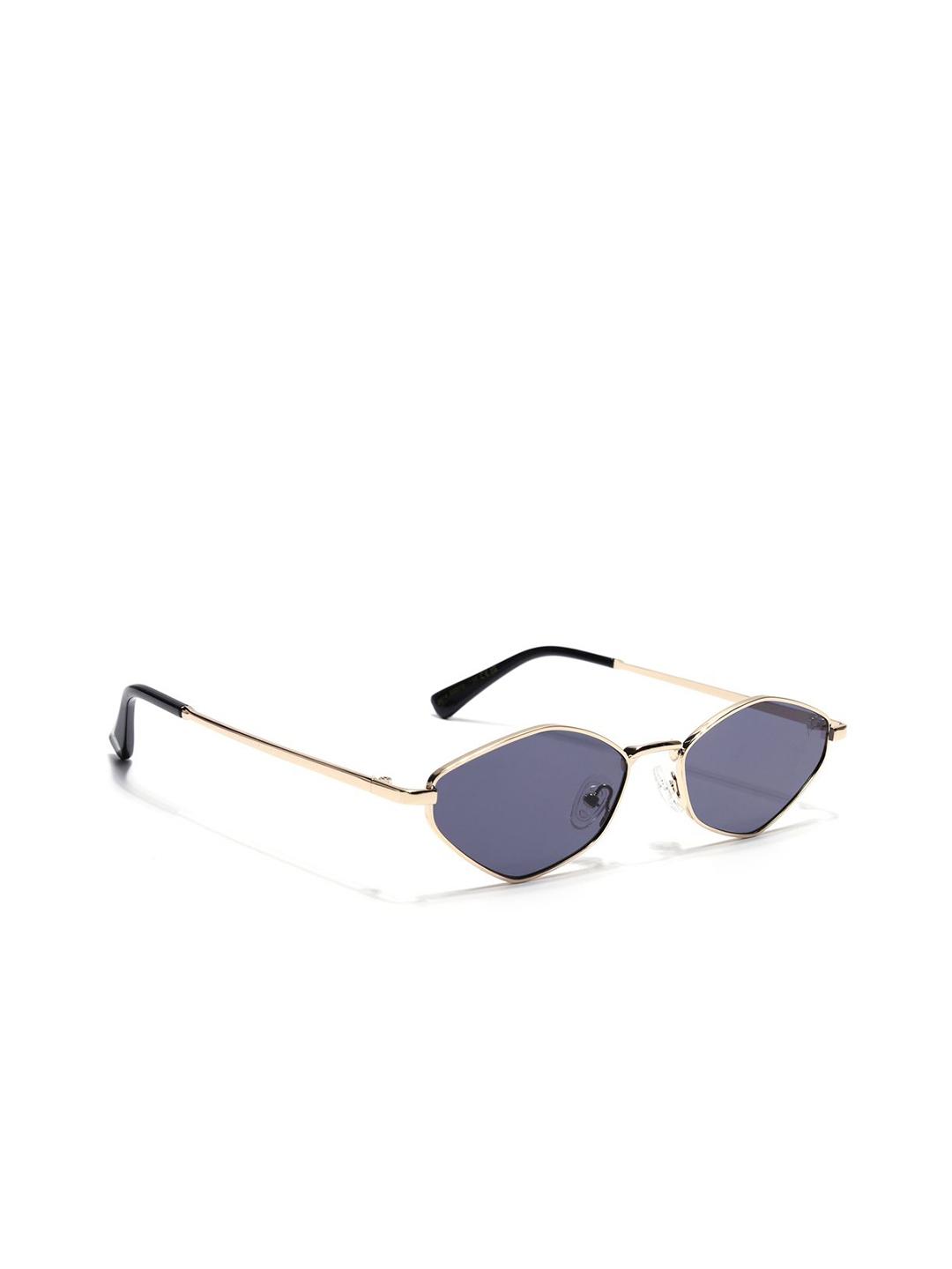 Buy Voyage Unisex Black Full Rim Hexagon Oval Sunglasses UV Protected Lens - - Accessories for Unisex