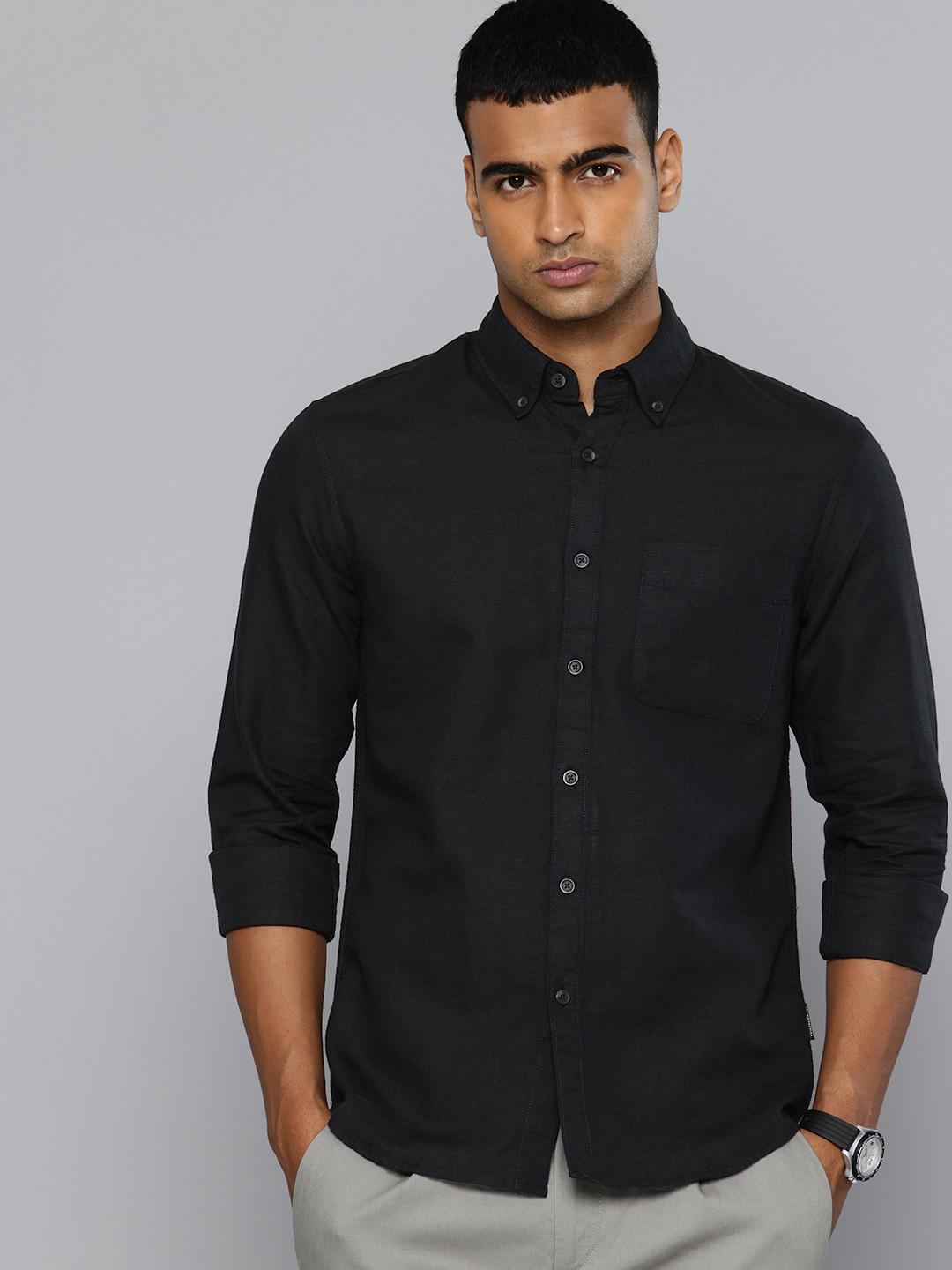Flying Machine Slim Fit Cotton Linen Casual Shirt