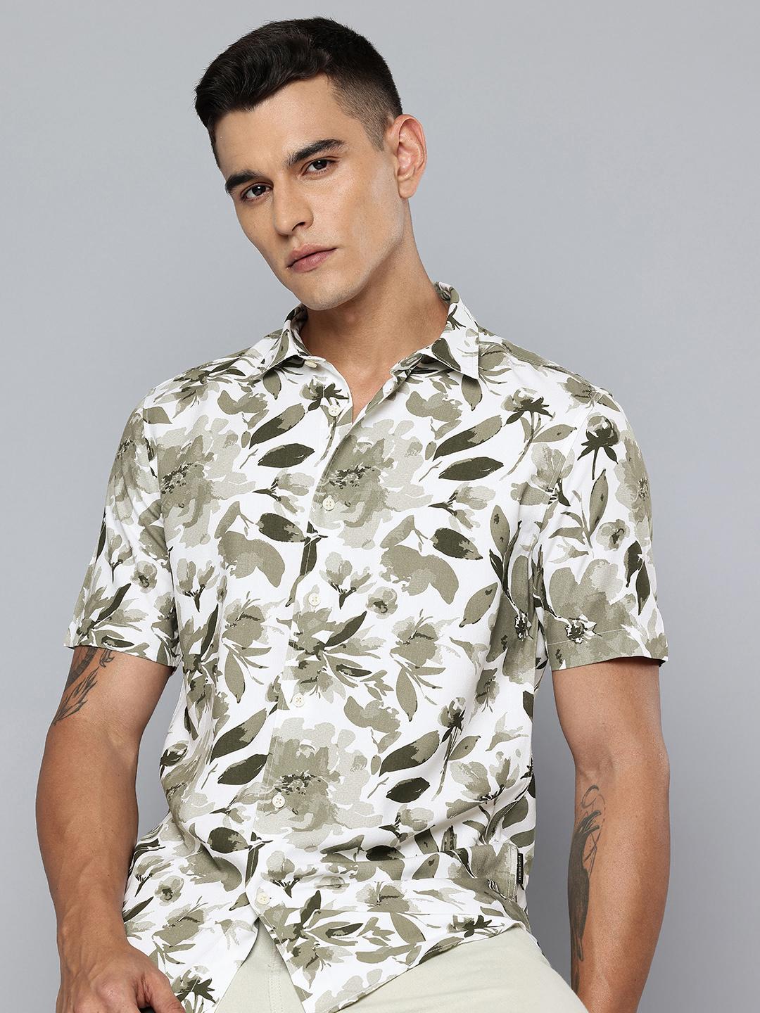 Flying Machine Slim Fit Floral Printed Casual Shirt