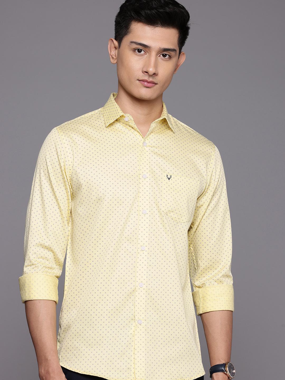 Allen Solly Classic Fit Micro Ditsy Printed Pure Cotton Casual Shirt
