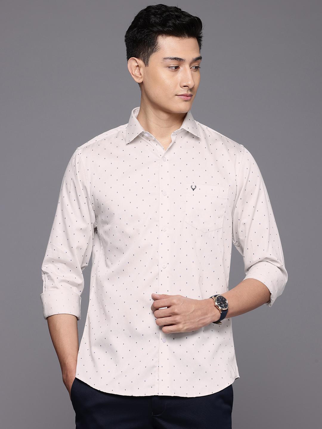 Allen Solly Classic Fit Geometric Printed Pure Cotton Casual Shirt
