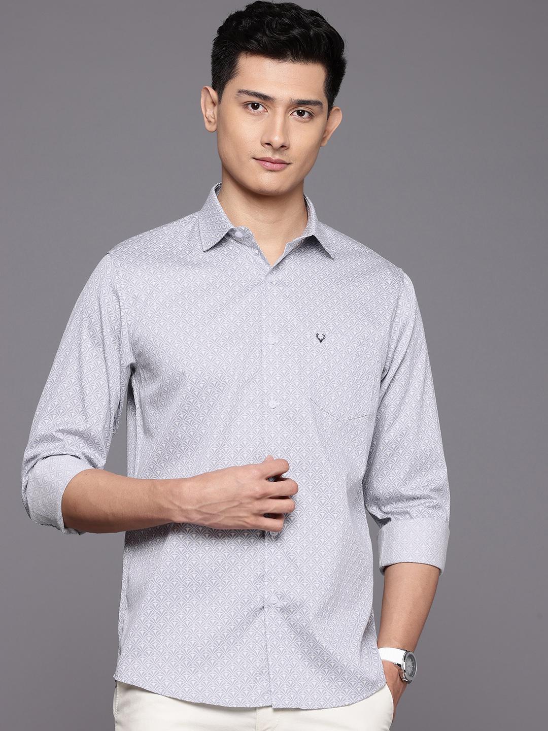 Allen Solly Classic Fit Geometric Printed Pure Cotton Casual Shirt