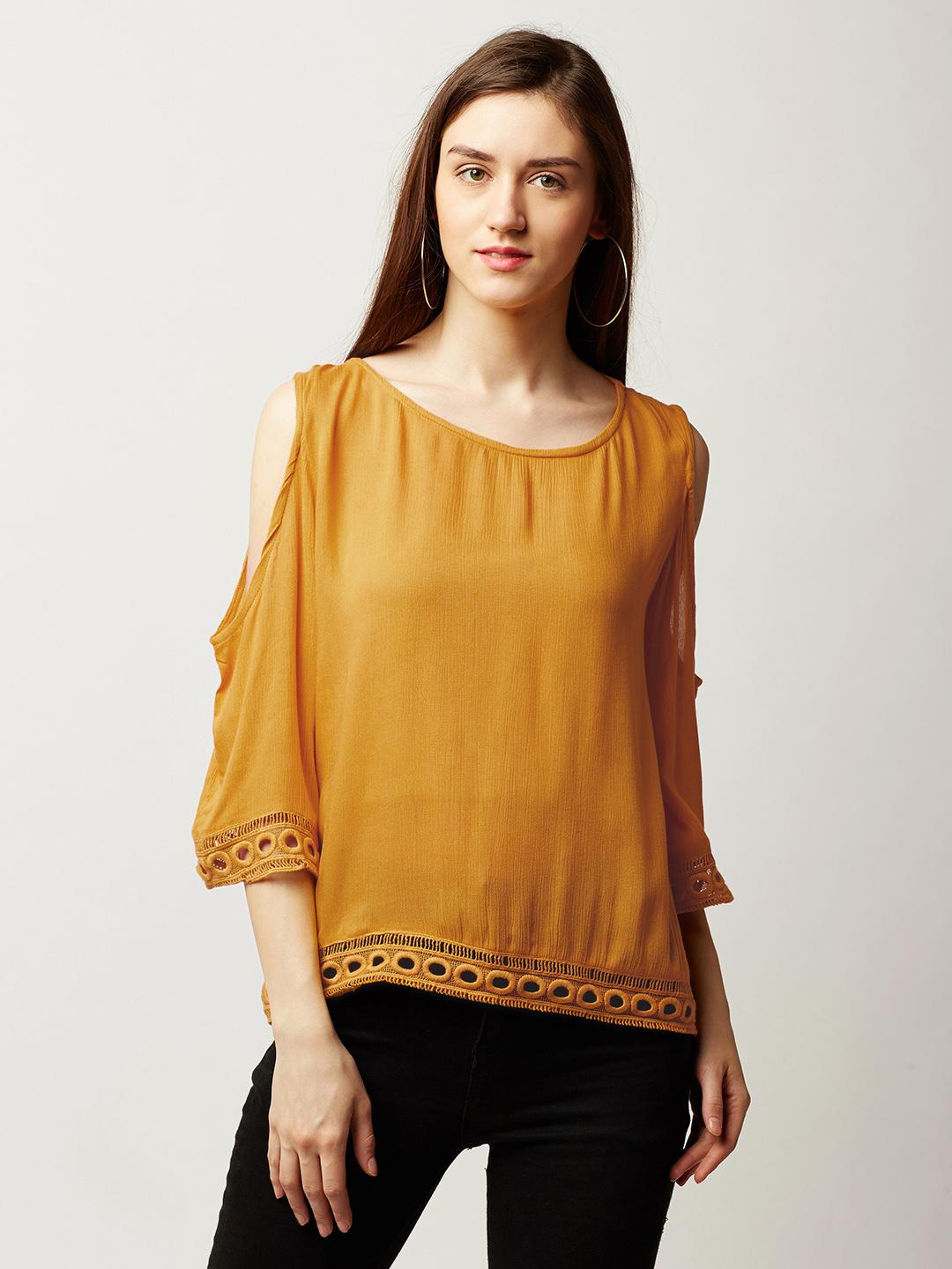 Buy Miss Chase Women Yellow Solid Top Tops for Women 4044359 Myntra