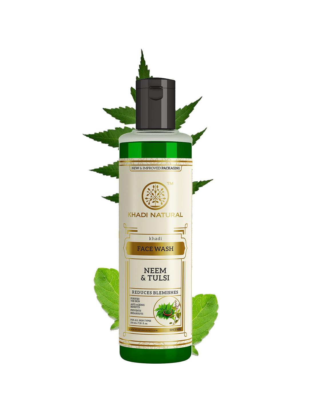 Buy Khadi Natural Neem Tulsi Face Wash For Acne Free Skin 210ml - - Personal Care for Unisex