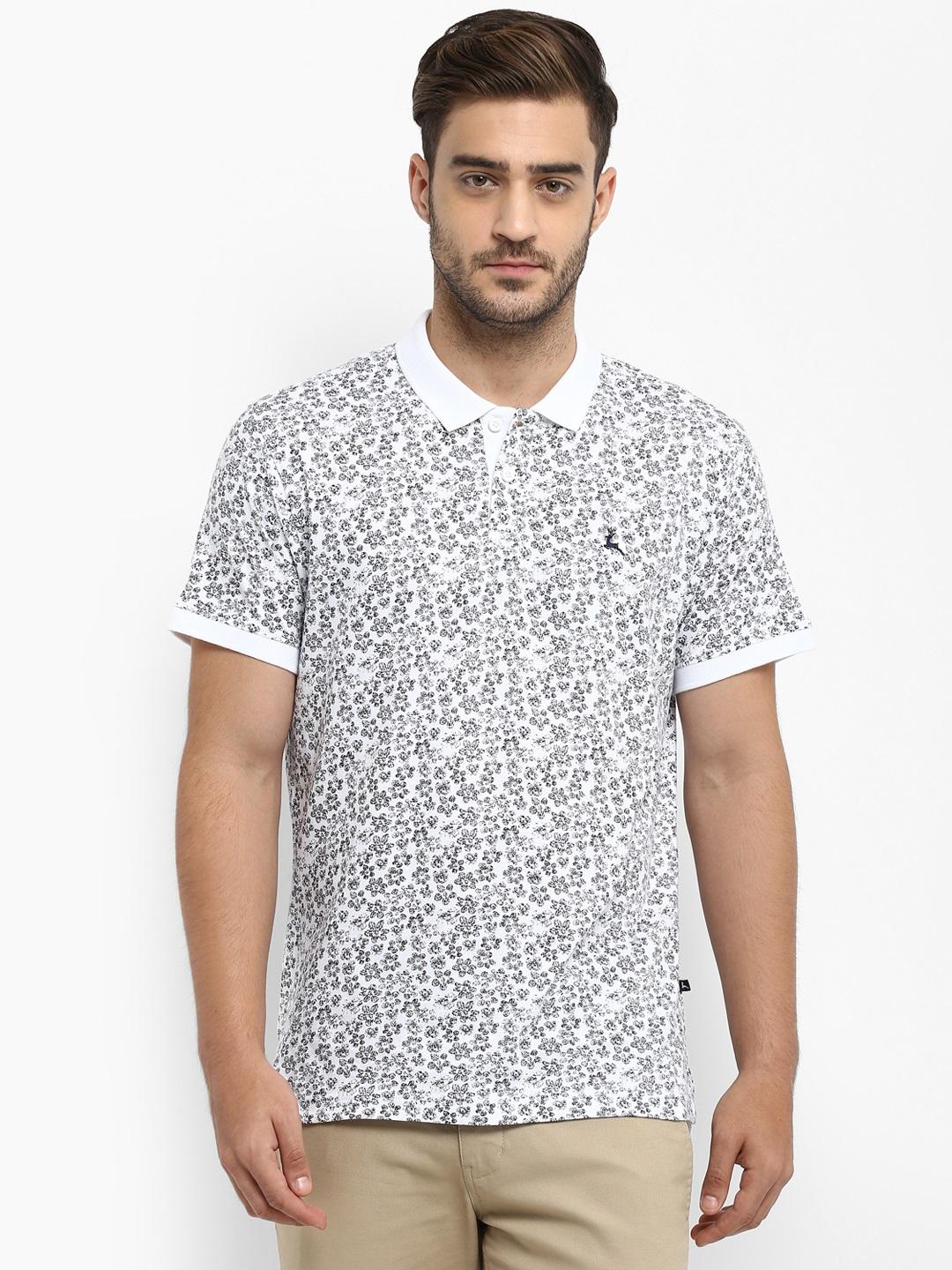 Buy Parx Men White Printed Polo Collar T Shirt - Tshirts for Men ...