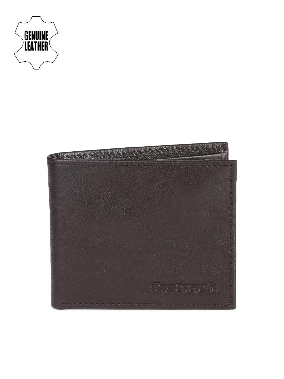 Buy Fastrack Men Brown Genuine Leather Wallet - Wallets for Men 758413 ...