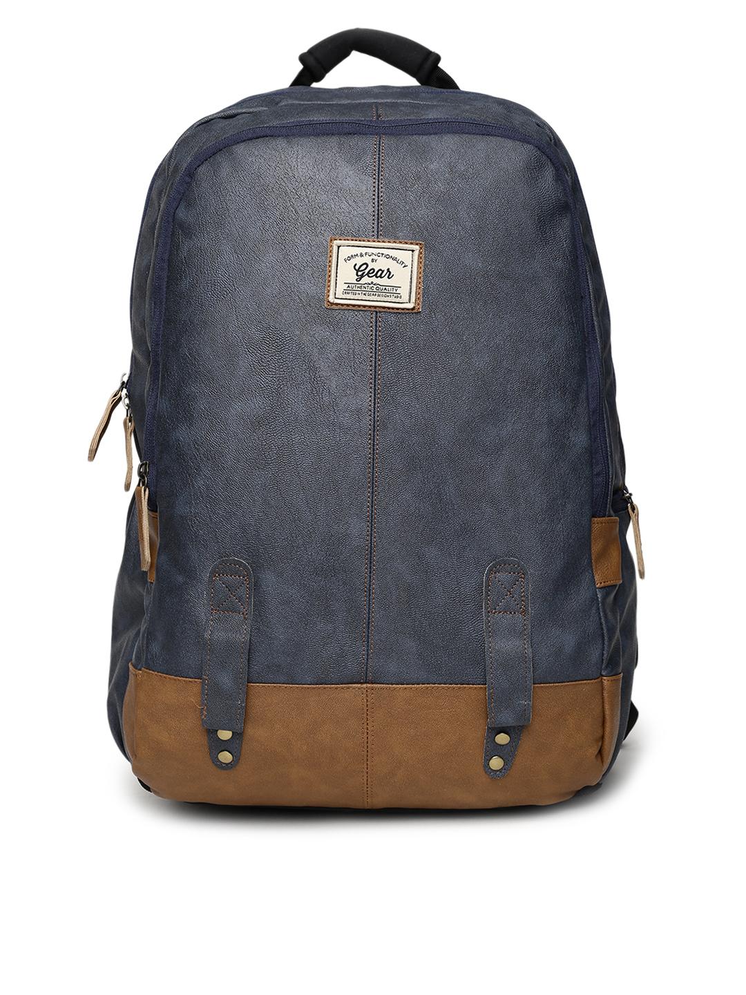 Buy Gear Unisex Navy Blue Solid Backpack - - Accessories for Unisex