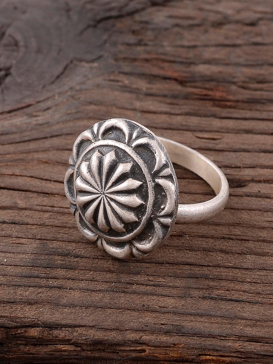 Buy Silvermerc Designs Women Handcrafted 92.5 Sterling Silver Oxidised ...