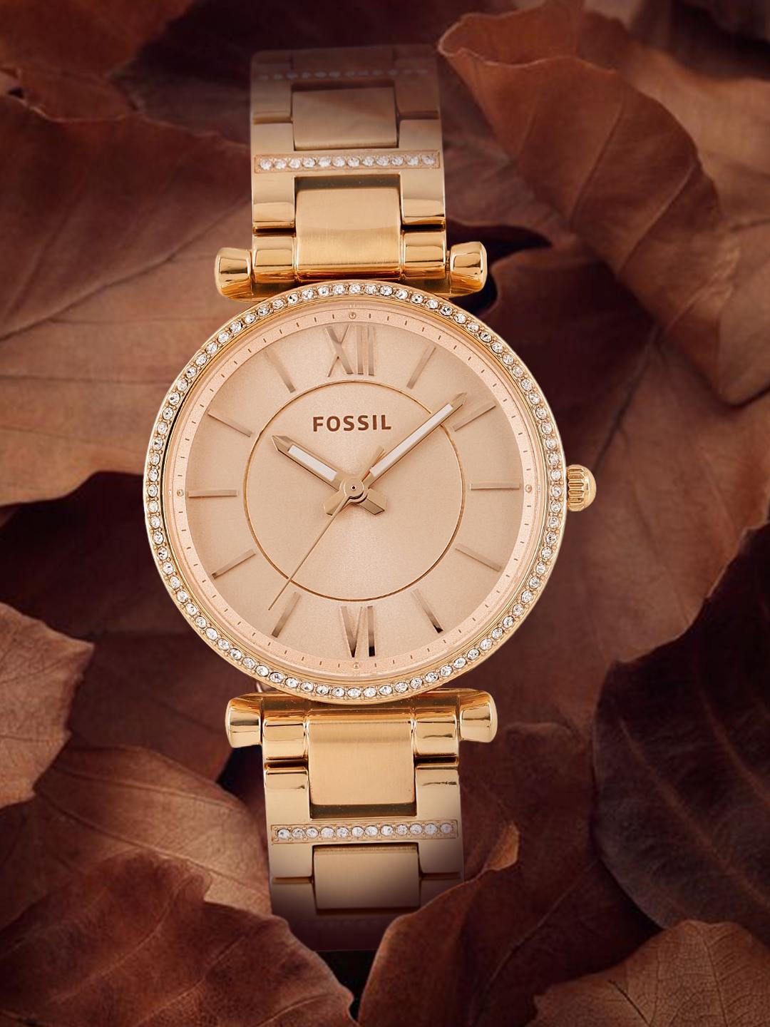 Buy Fossil CARLIE Women Rose Gold Analogue Watch ES4301 - - Accessories for Women