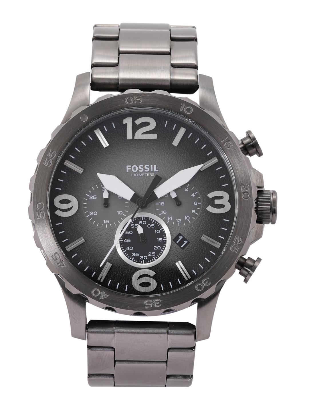 Jr1437 Buy Fossil Men Grey Bracelet Style Nate Analogue Watch JR1437 - Watches ...