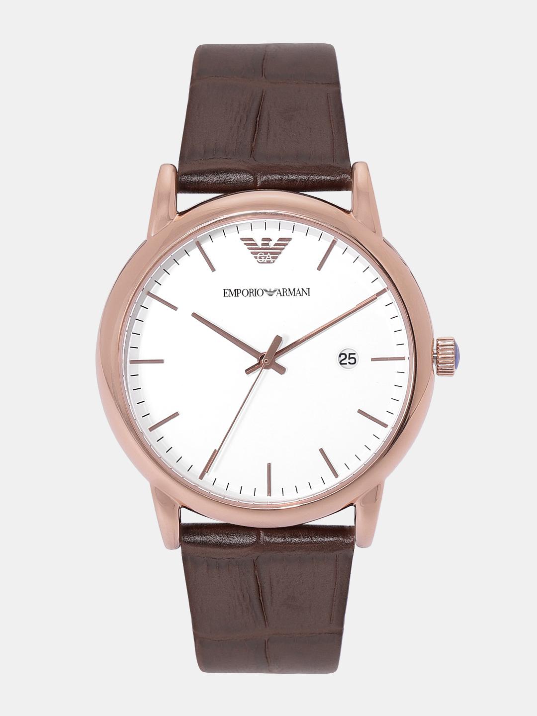 Buy Emporio Armani Men White Analogue Watch AR2502_SOR - Watches for ...