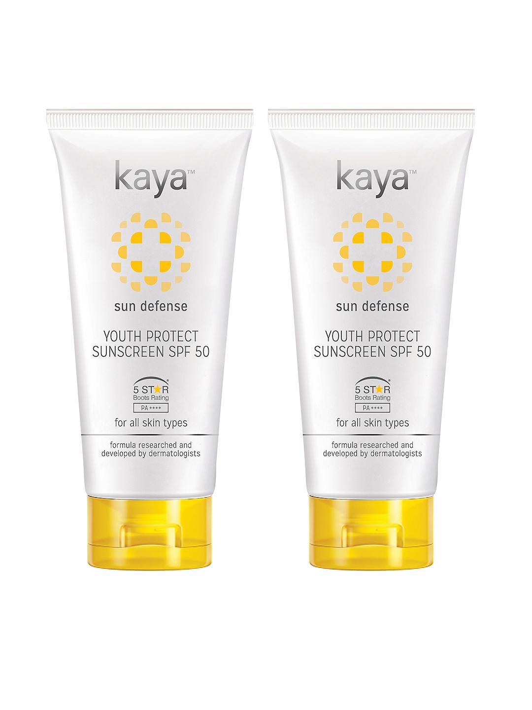 Buy Kaya Set Of 2 Youth Protect Sunscreen SPF 50 50 Ml - - Personal Care for Unisex