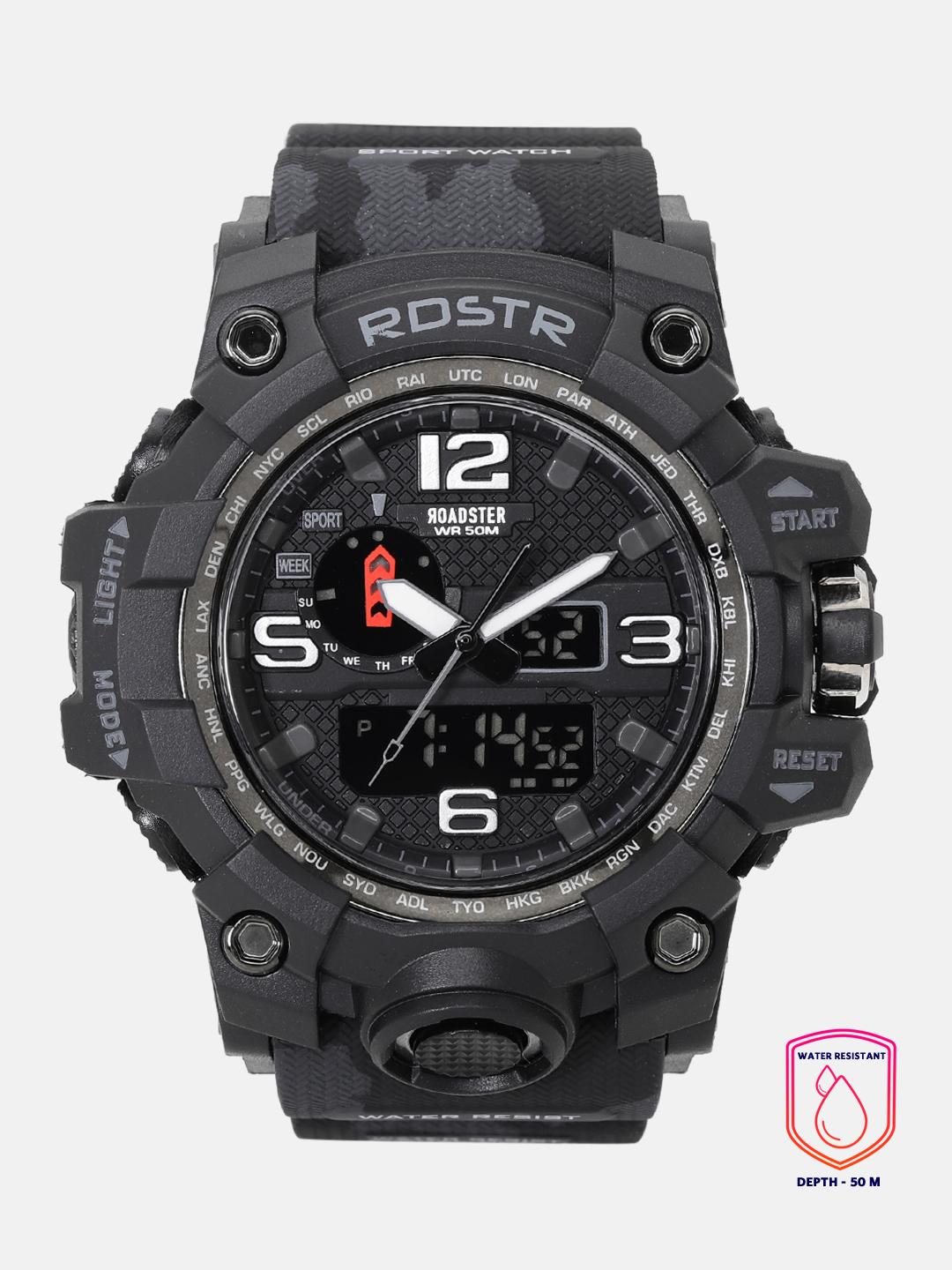 Buy The Roadster Lifestyle Co Men Black Multi Function Analogue And Digital Watch MFB PN SM 1545 - - Accessories for Men