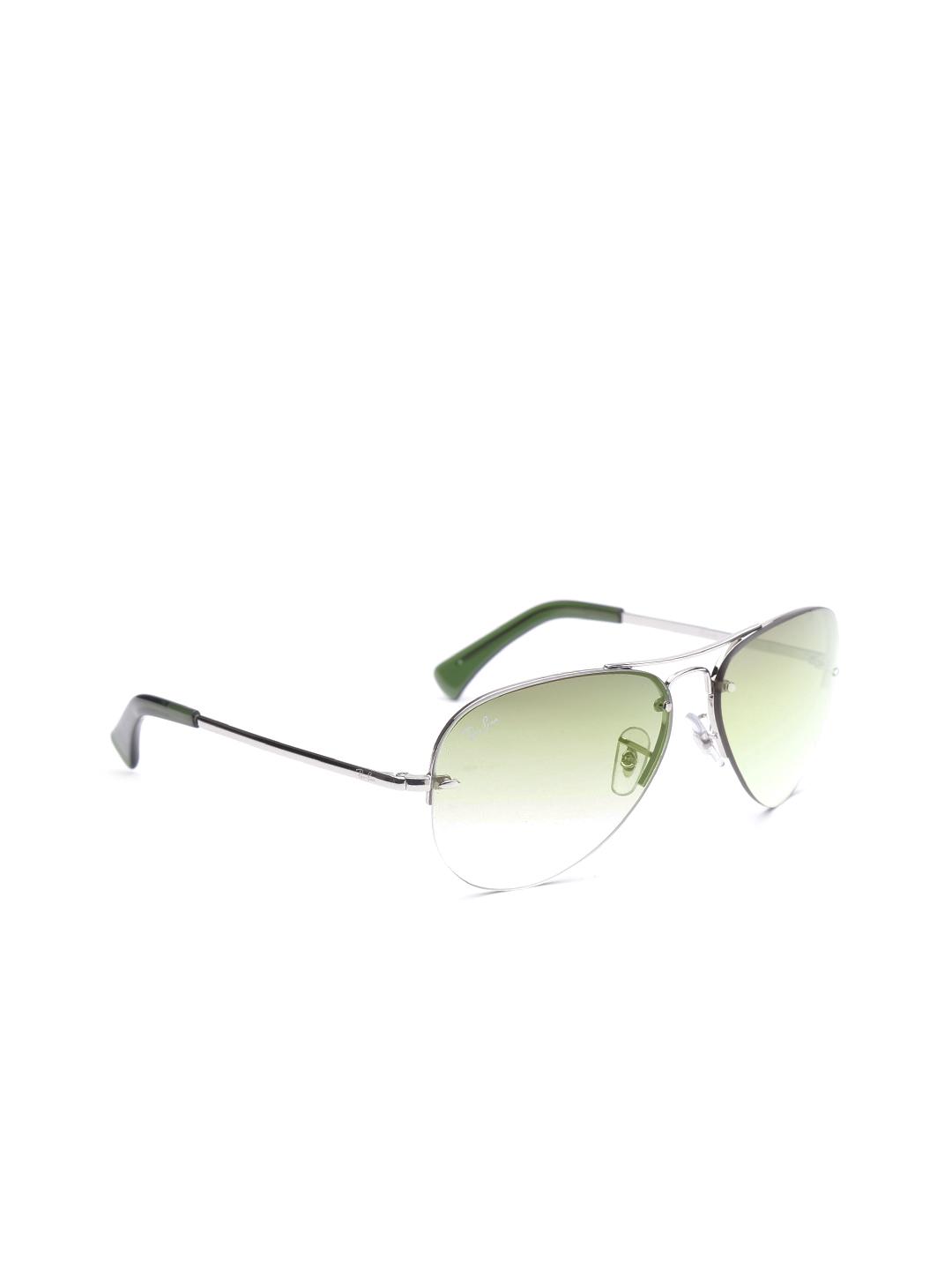 Buy Ray Ban Men Half Rim Aviator Sunglasses 0RB344991300R - Sunglasses ...