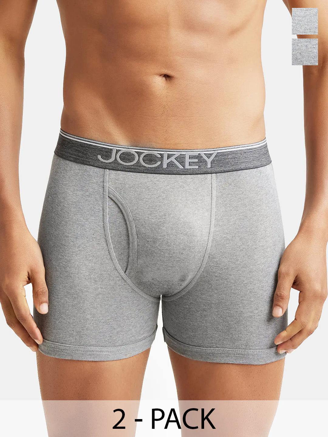 Buy Pack Of 2 Super Combed Cotton Rib Boxer Brief With Ultrasoft And ...