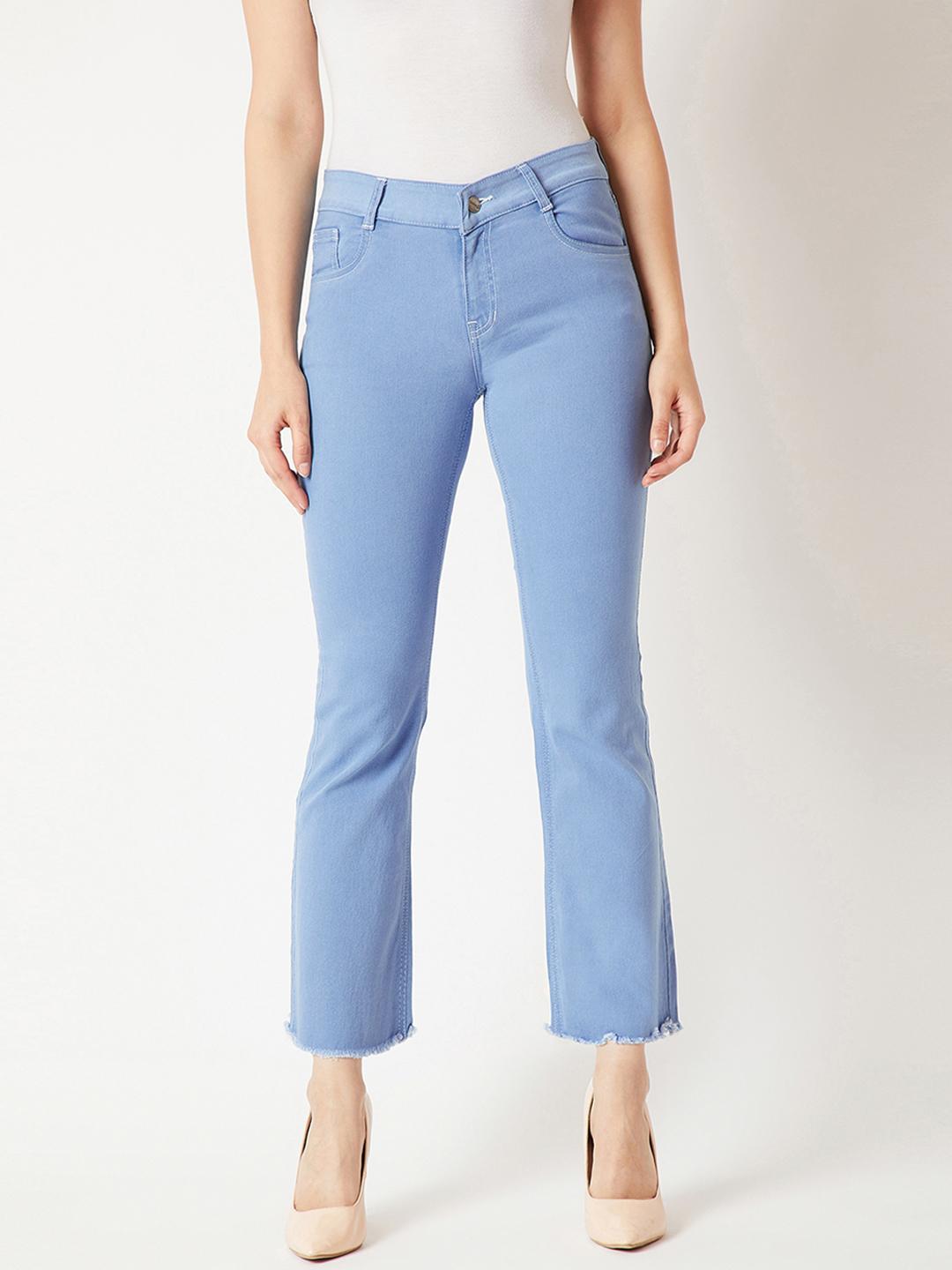 Miss Chase Women Light blue Regular Fit Mid-Rise Clean Look Stretchable Jeans