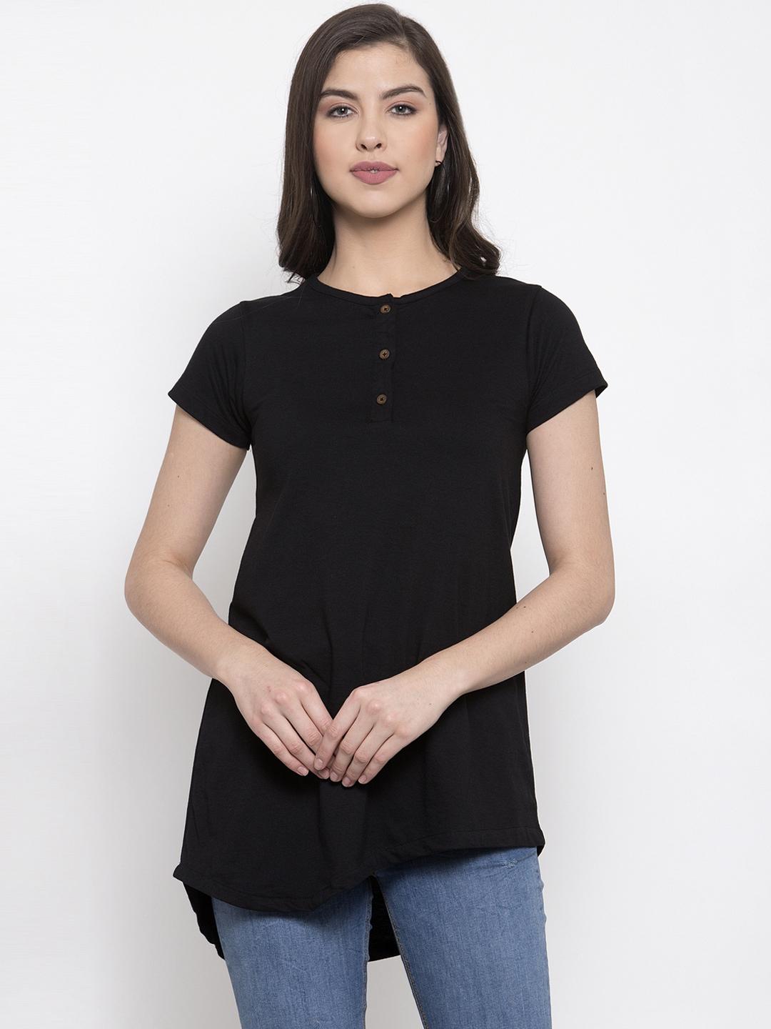 Women Black Solid Tunic main image 1