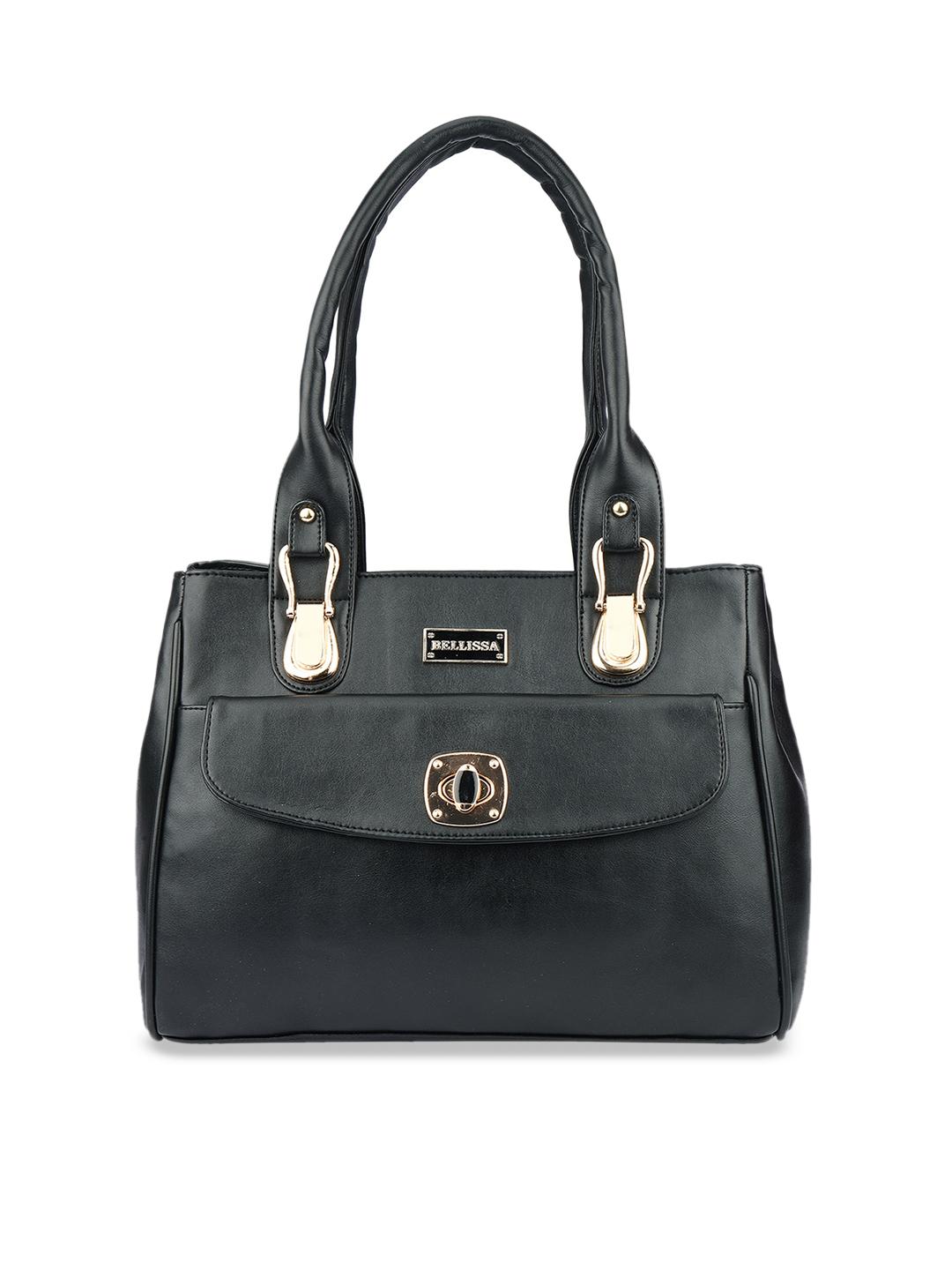 Buy Bellissa Black PU Structured Handheld Bag -  - Accessories for Women