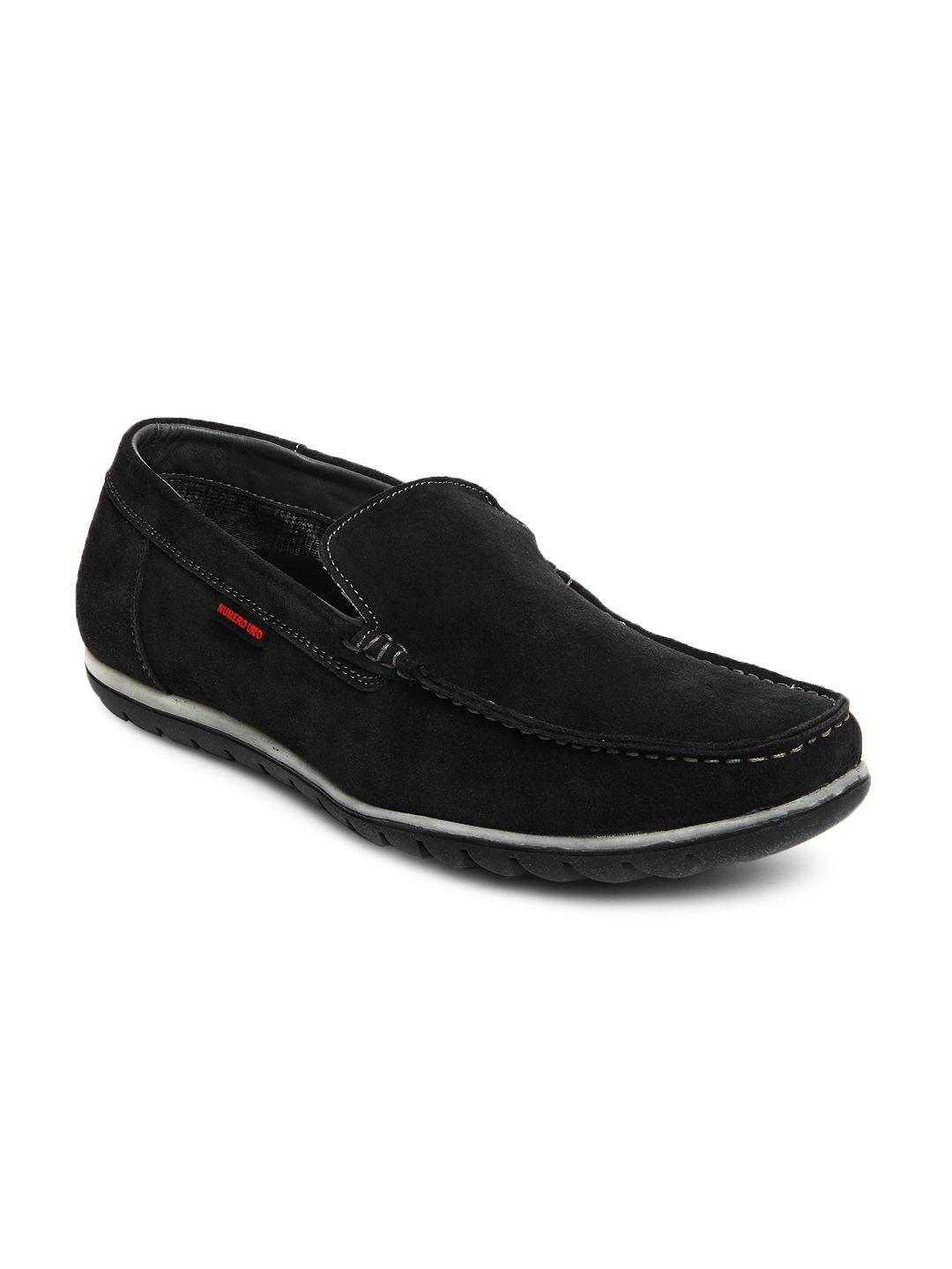 Buy Numero Uno Men Black Suede Loafers - Casual Shoes for Men 188973 ...