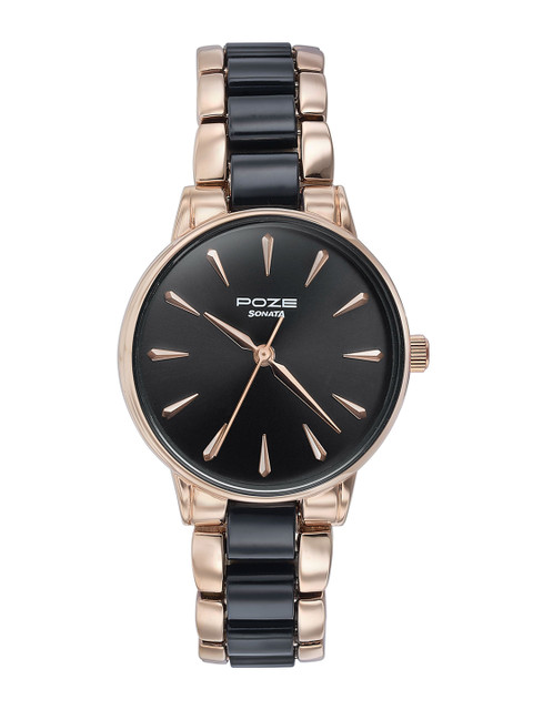 Buy Sonata Women Embellished Dial & Bracelet Style Straps Analogue Watch SP80076KD02WF - - Accessories for Women