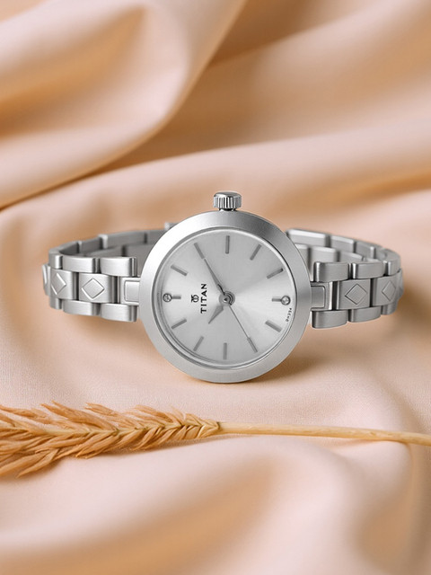 Buy Titan Karishma Quartz Analog With Silver Dial Watch For Women Nt2598sm01 - - Accessories for Women