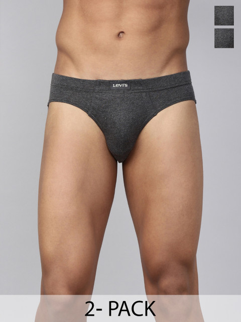 Buy Levis Men Pack Of 2 Solid Pure Cotton Brief With Smartskin Technology - - Apparel for Men