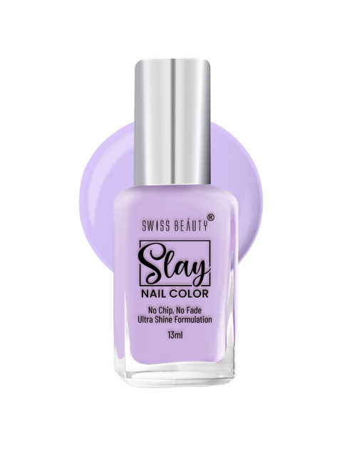 Buy SWISS BEAUTY Slay Nail Polish With Ultra Shine Formula 13 Ml Lit Lavender 16 - - Personal Care for Women