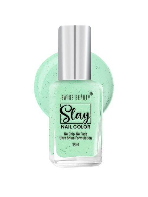 Buy SWISS BEAUTY Slay Nail Color With No Chip No Fade Ultra Shine Formula 13ml Green Pista 60 - - Personal Care for Women
