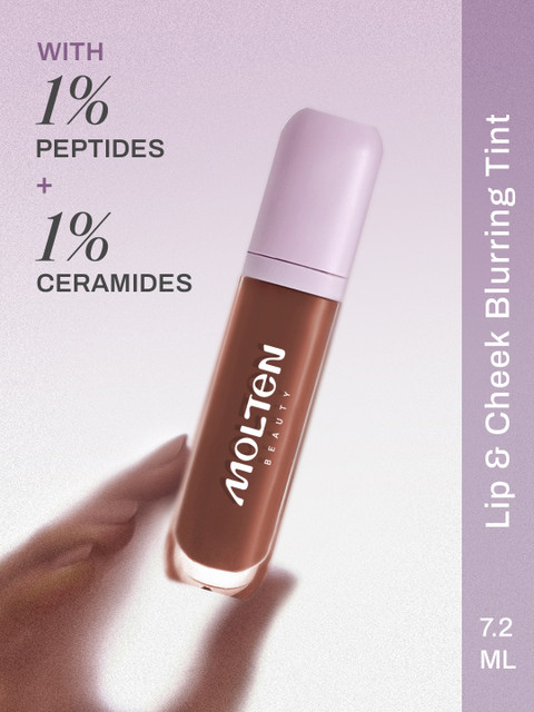 Buy Molten Beauty Velvet Blur Lip & Cheek Tint With 1% Peptides 7.2 Ml Rosewood Hush 05 - - Personal Care for Unisex