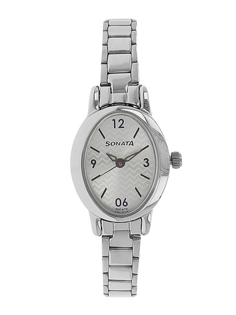 Buy Sonata Quartz Analog With Silver Dial Watch For Women Nt8100sm03 - - Accessories for Women