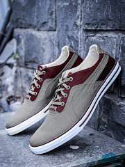 Puma Unisex Grey & Maroon Sneakers