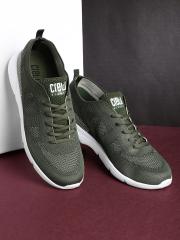 Crew STREET Men Olive Green Running Shoes