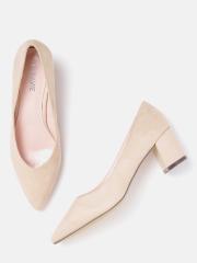 Lavie Women Beige Solid Pumps