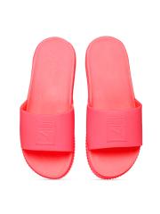 Puma Women Pink Solid Platform Sliders