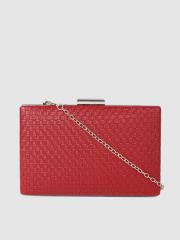 E2O Red Textured Clutch