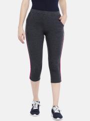 Sweet Dreams Women Charcoal Grey Solid Capris