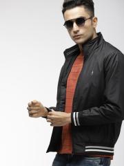 Indian Terrain Men Black Solid Jacket