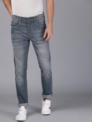 WROGN Men Blue Slim Fit Mid-Rise Clean Look Stretchable Jeans