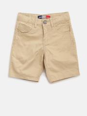 Gini and Jony Boys Beige Solid Regular Shorts