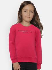 Tommy Hilfiger Girls Pink Printed Sweatshirt