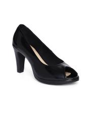 Inc 5 Women Black Solid Peep Toes