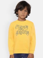 Pepe Jeans Boys Yellow Printed Sweatshirt