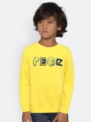 Pepe Jeans Boys Yellow Printed Sweatshirt