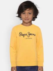 Pepe Jeans Boys Yellow Printed Sweatshirt