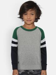 Pepe Jeans Boys Grey Solid Sweater