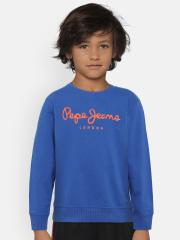 Pepe Jeans Boys Blue Printed Sweatshirt